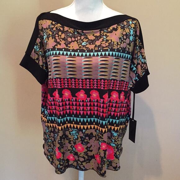 VOLT Design Cobi Top Vibrant Colors Drape NWT - Picture 7 of 7